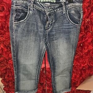Hydraulic Bailey Blue Denim Women's Capri Jeans Size 13/14